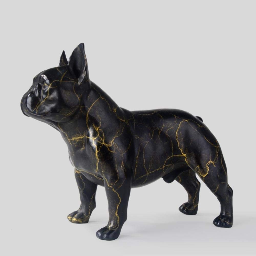 Amazon.co.jp: 彫刻 ブルドッグブロンズ像動物の彫刻机の装飾品-1_20